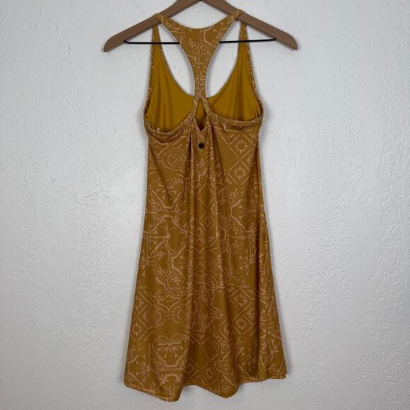 prAna Women's Opal Dress Sleeveless Racerback Toffee Tiles Size Small - Picture 2 of 6